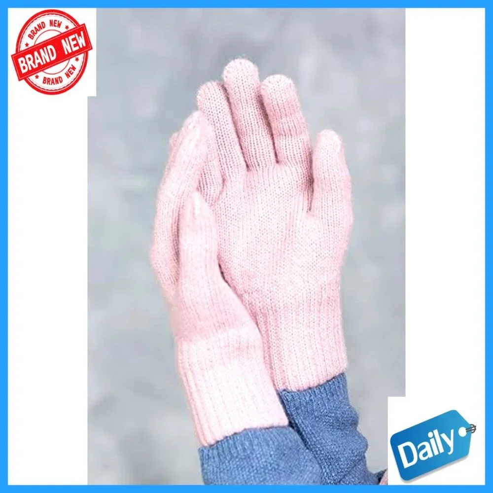 Wool Toddler Mittens Ages 1-8, Double-Layer Warm Winter Gloves